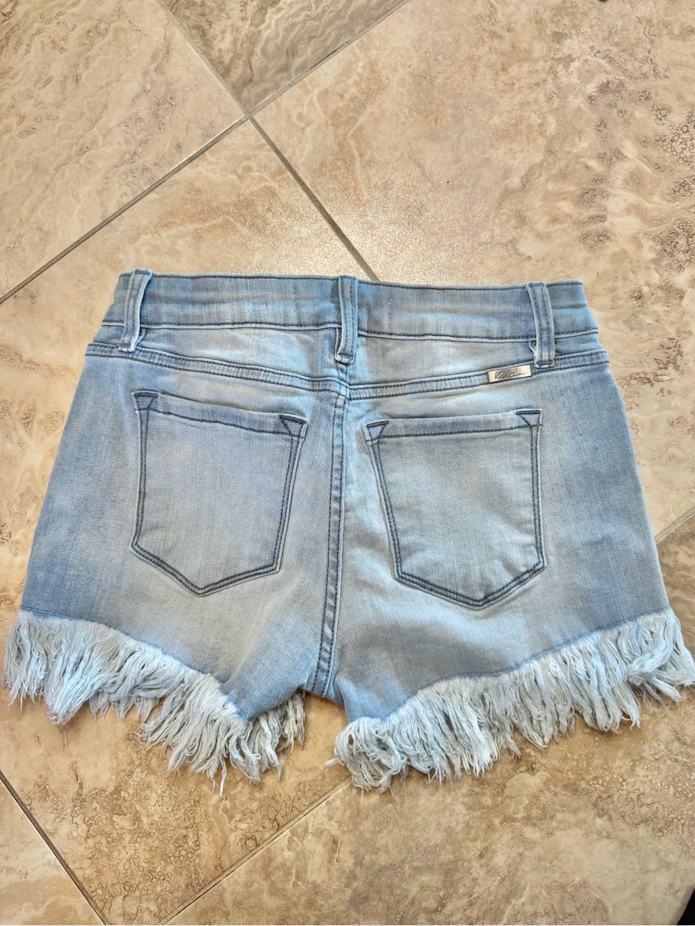 KanCan Frayed Denim Shorts - Picture 2 of 5